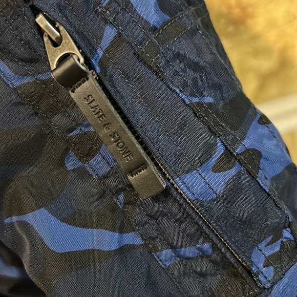 Slate & Stone Blue Camo Bomber. Medium - Picture 3 of 10